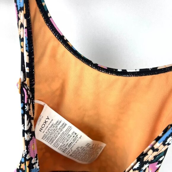 Roxy Girl’s Two Piece Orange Multicolored Bikini Set Size 10 - Picture 3 of 3
